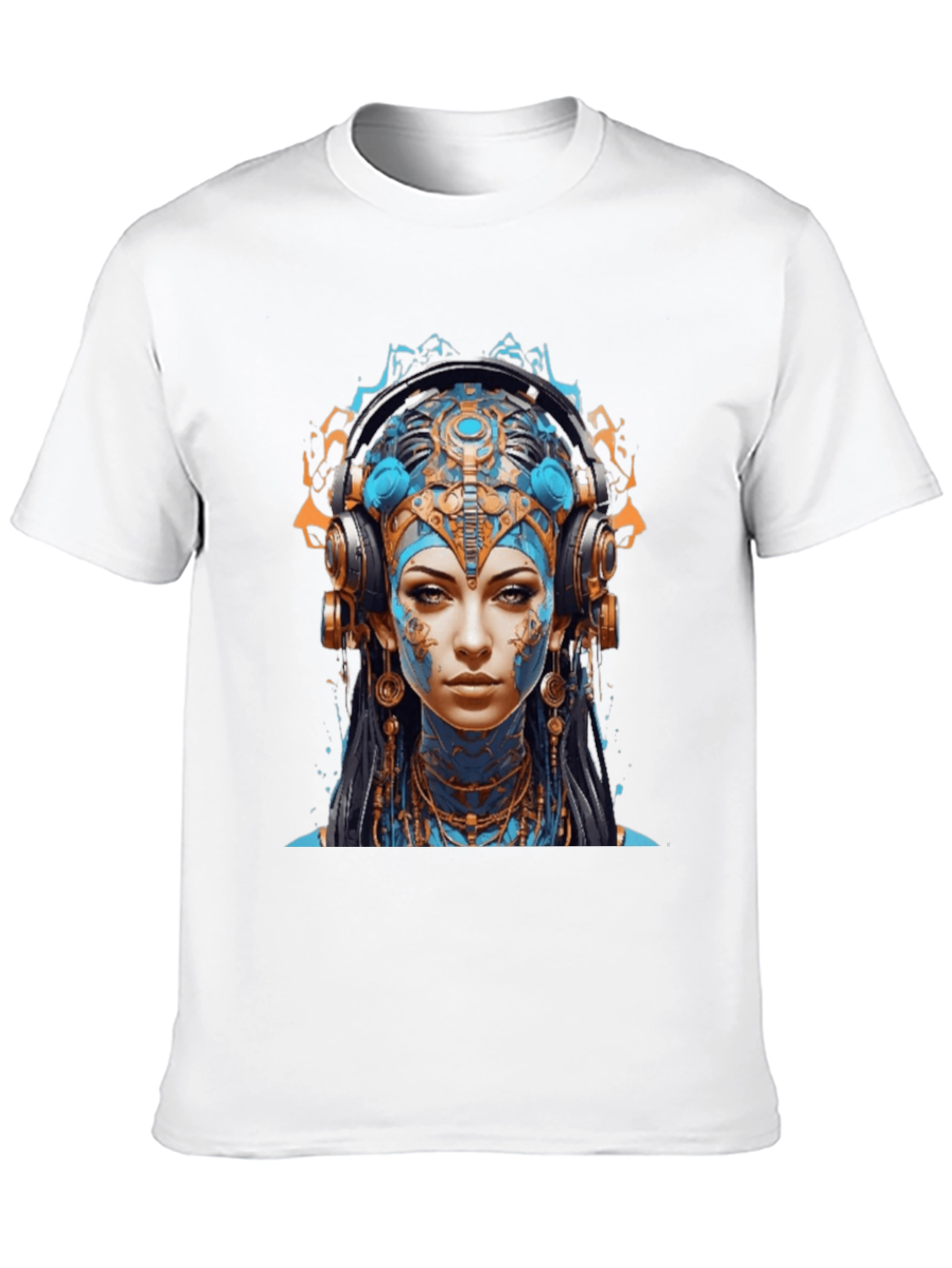Camiseta Negra con Diseño Avatar Futurista