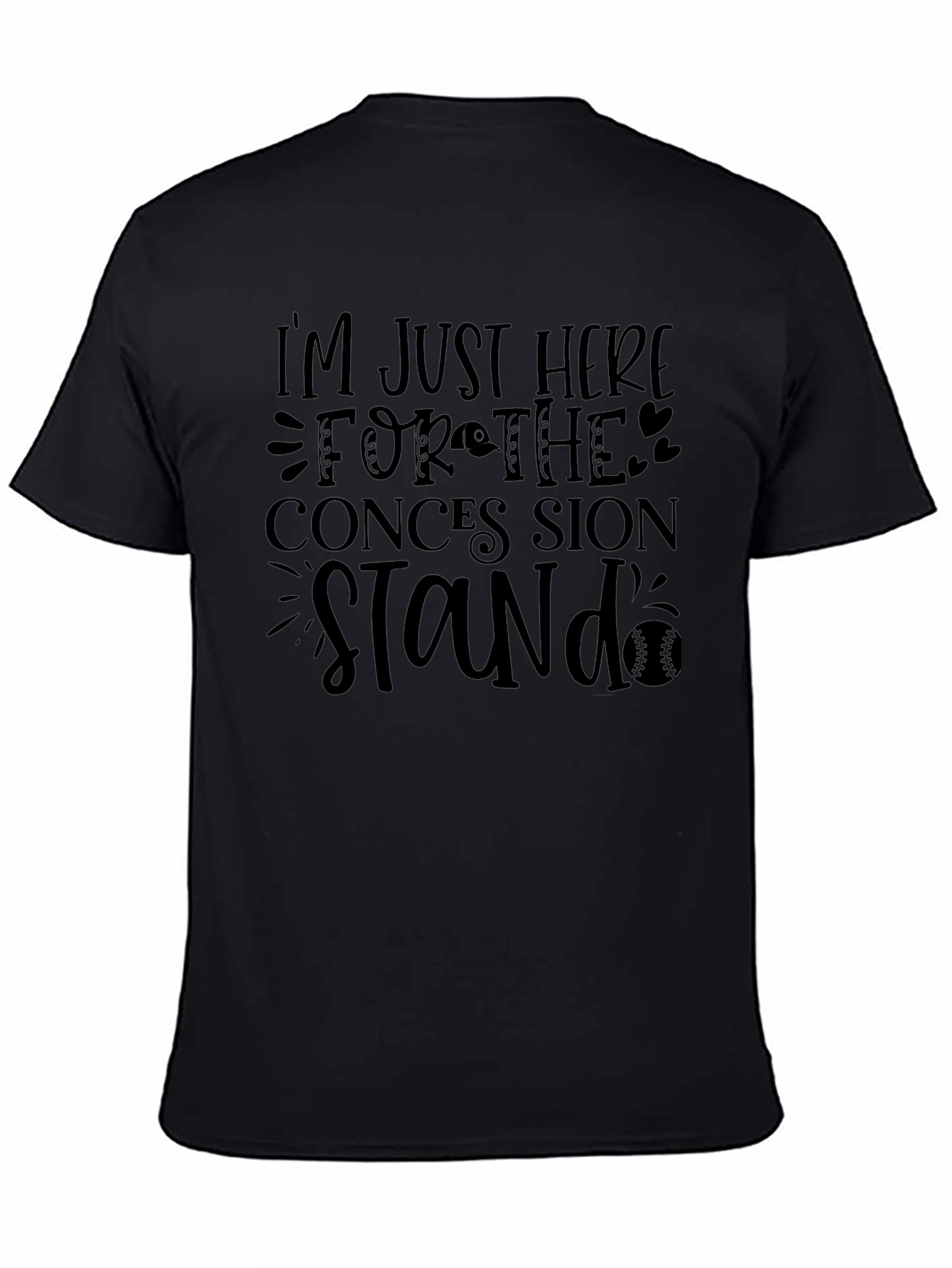Camiseta Negra: Solo Aquí Por Comida!