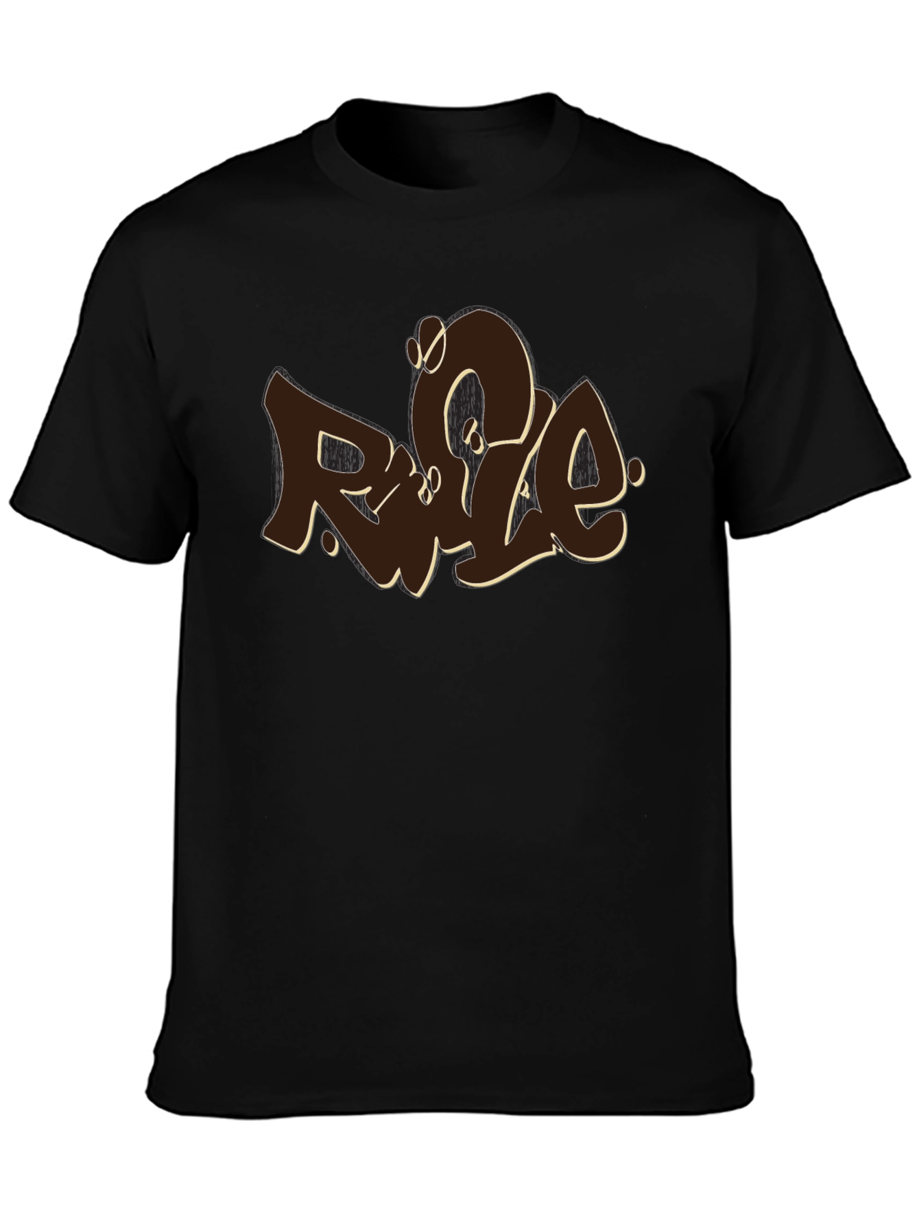 Camiseta Negra con Diseño Rule