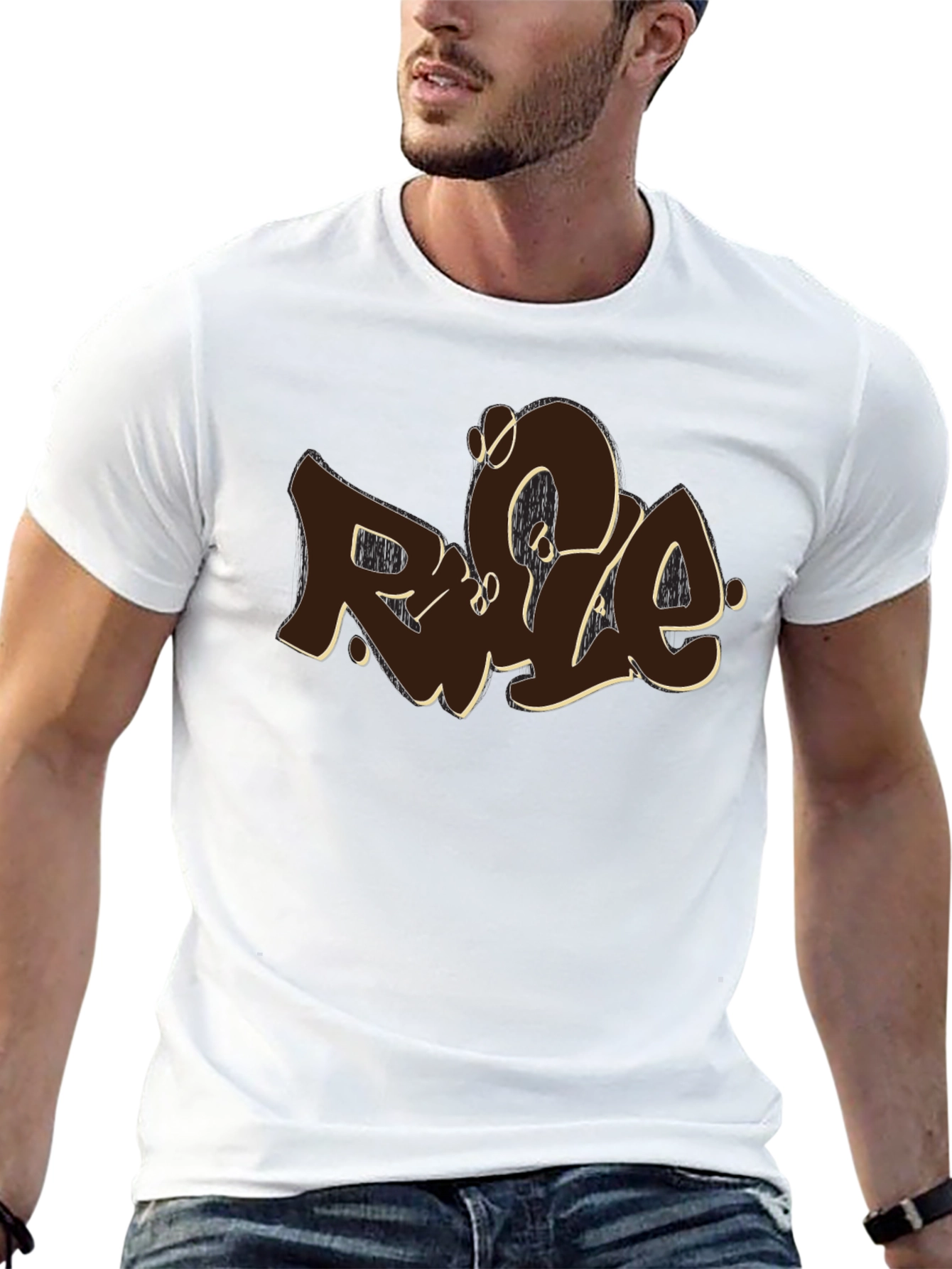 Camiseta Negra con Diseño Rule