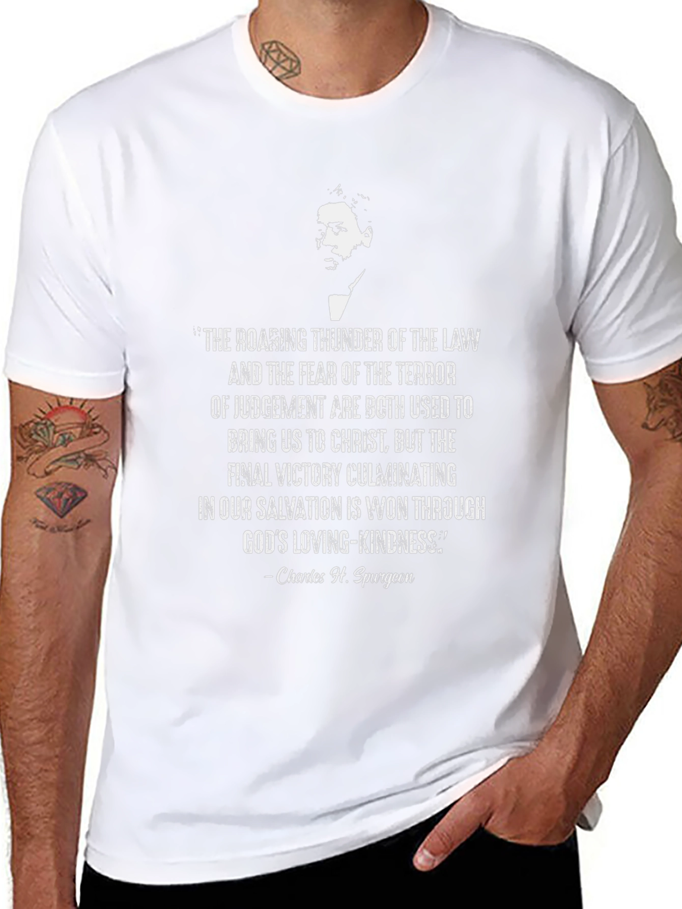 Camiseta Negra con Cita Inspiradora de Charles Spurgeon