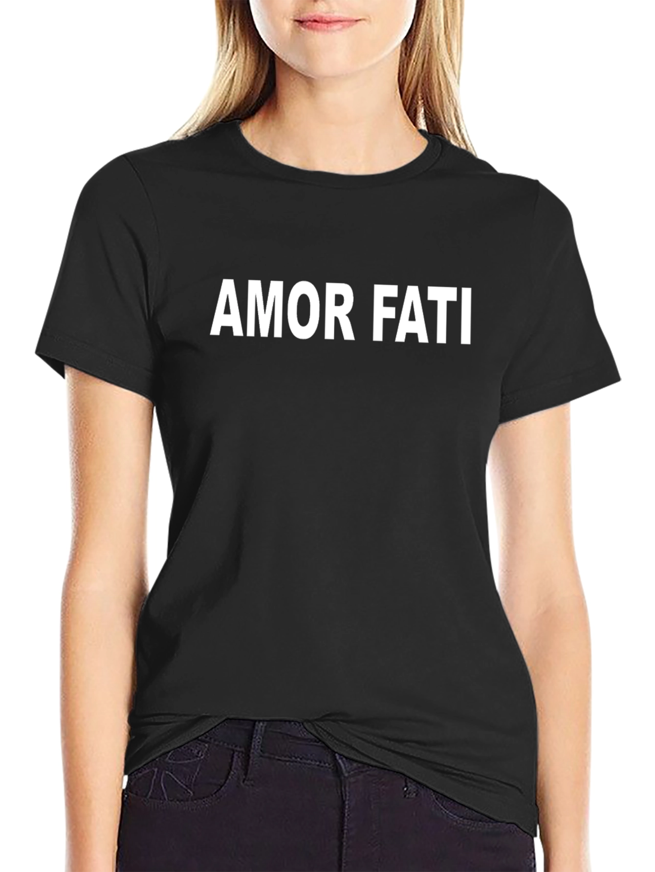 Camiseta Negra Amor Fati - Filosofía Estoica