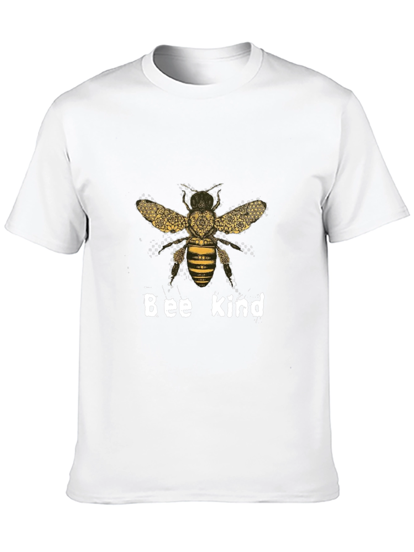 Camiseta Negra Bee Kind Diseño Abeja