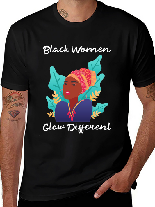 Camiseta Negra: Mujeres Negras Brillan Diferente