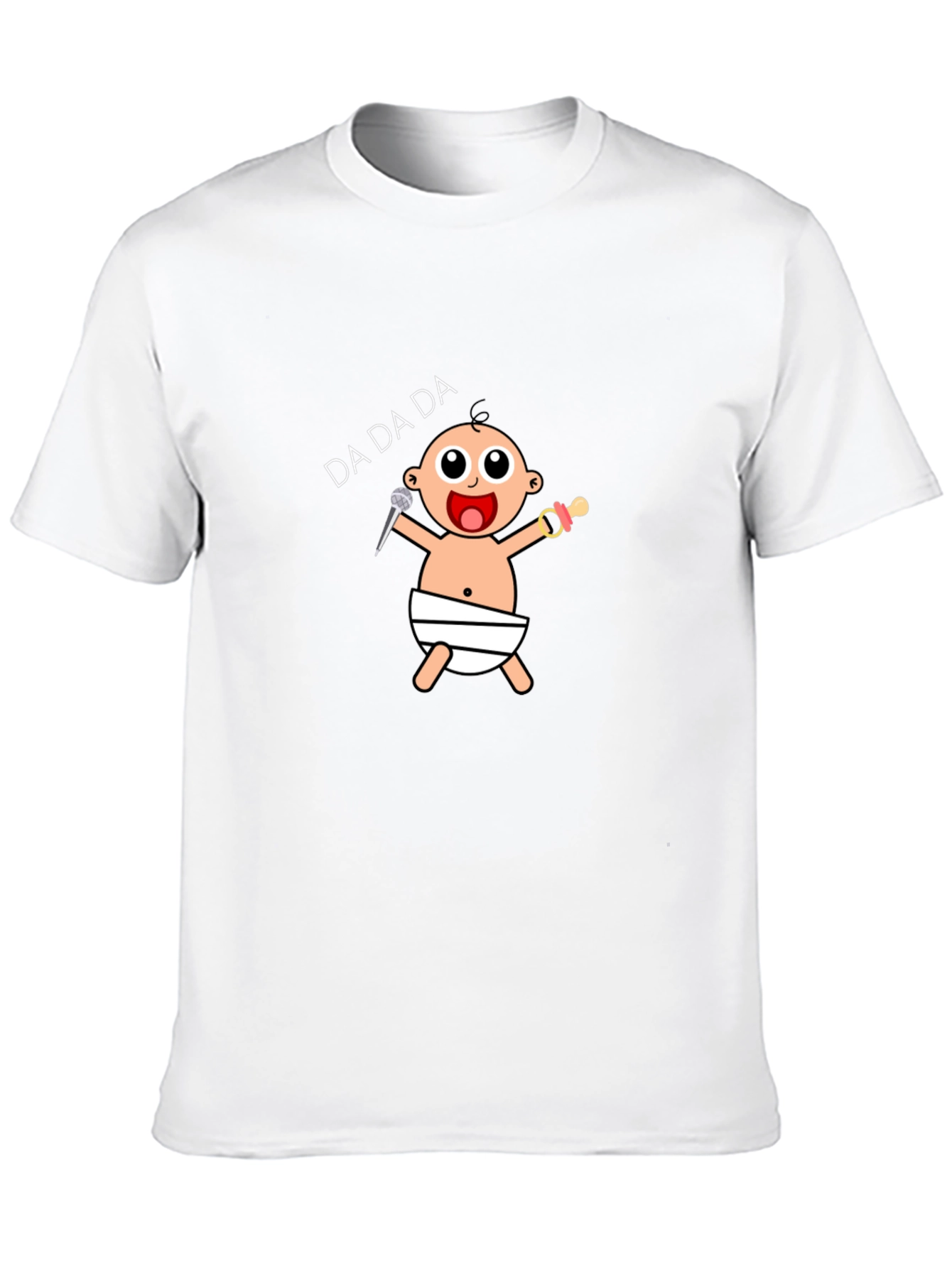 Camiseta Negra con Diseño de Bebé Cantante
