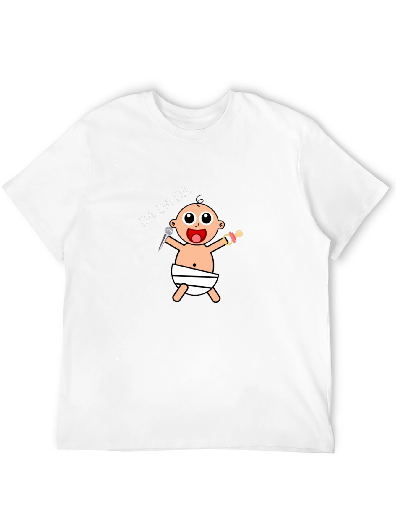 Camiseta Negra con Diseño de Bebé Cantante