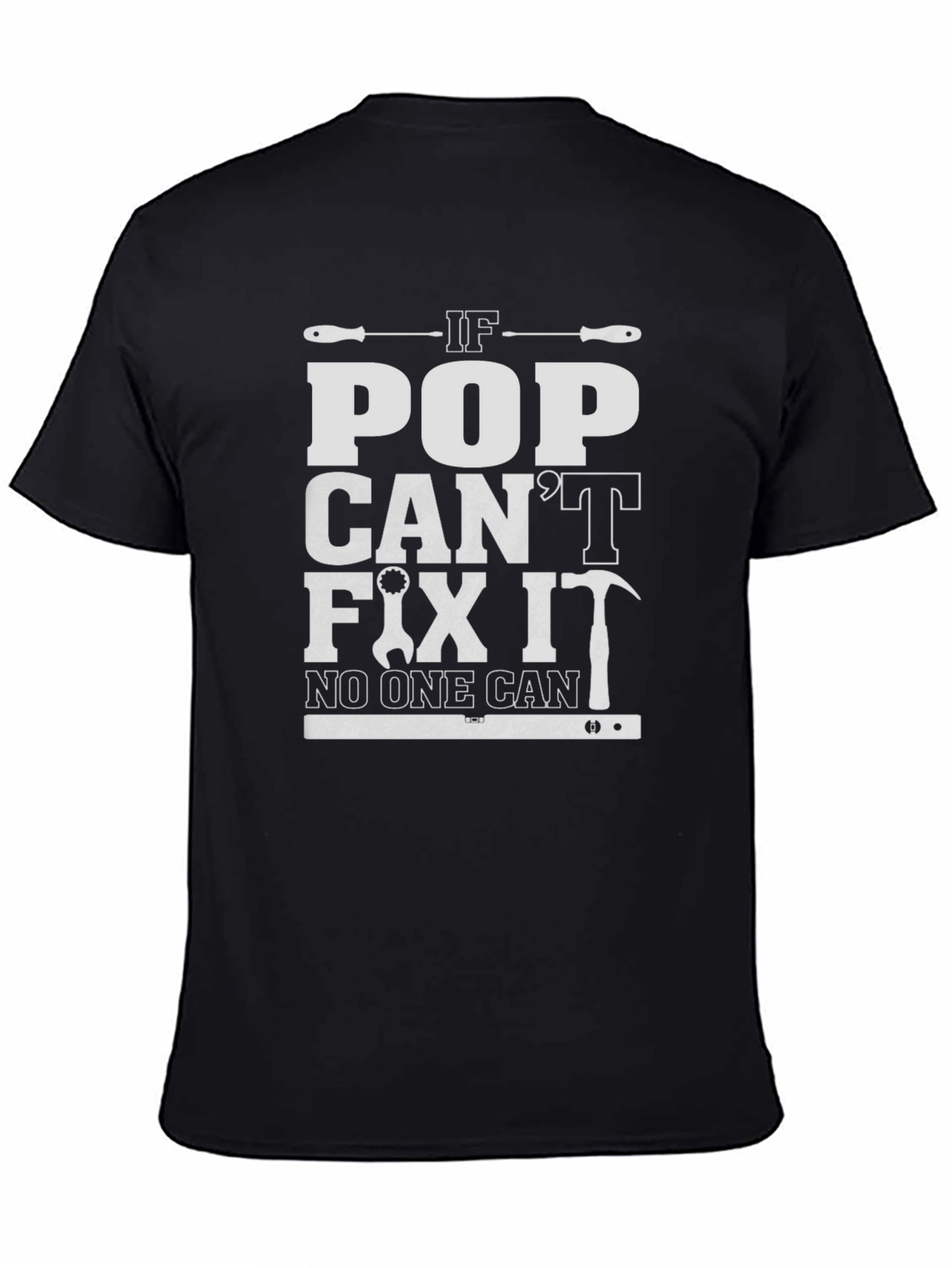 Camiseta Negra Si Papá No Puede Arreglarlo