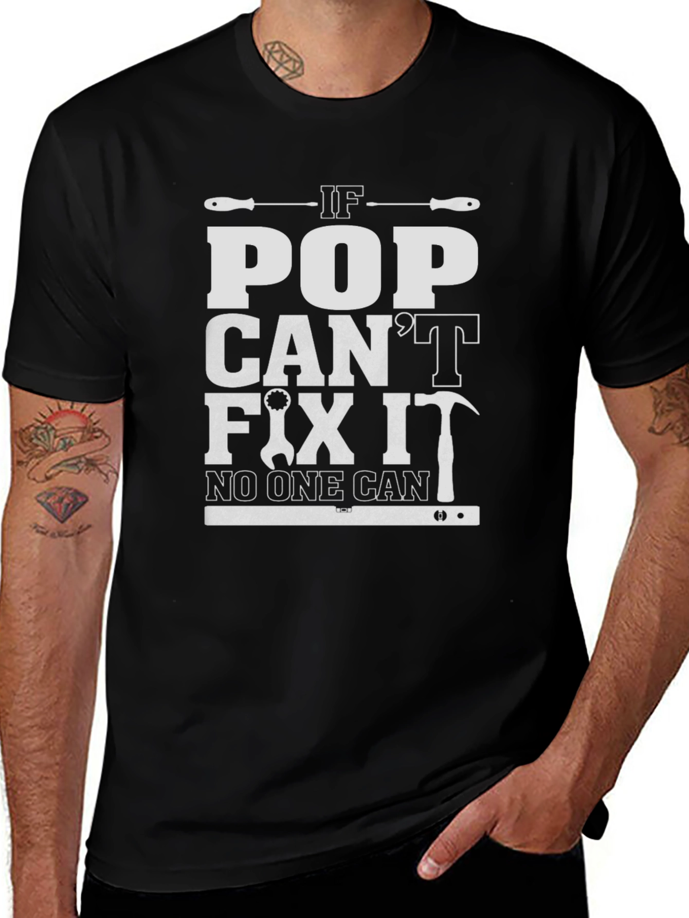 Camiseta Negra Si Papá No Puede Arreglarlo