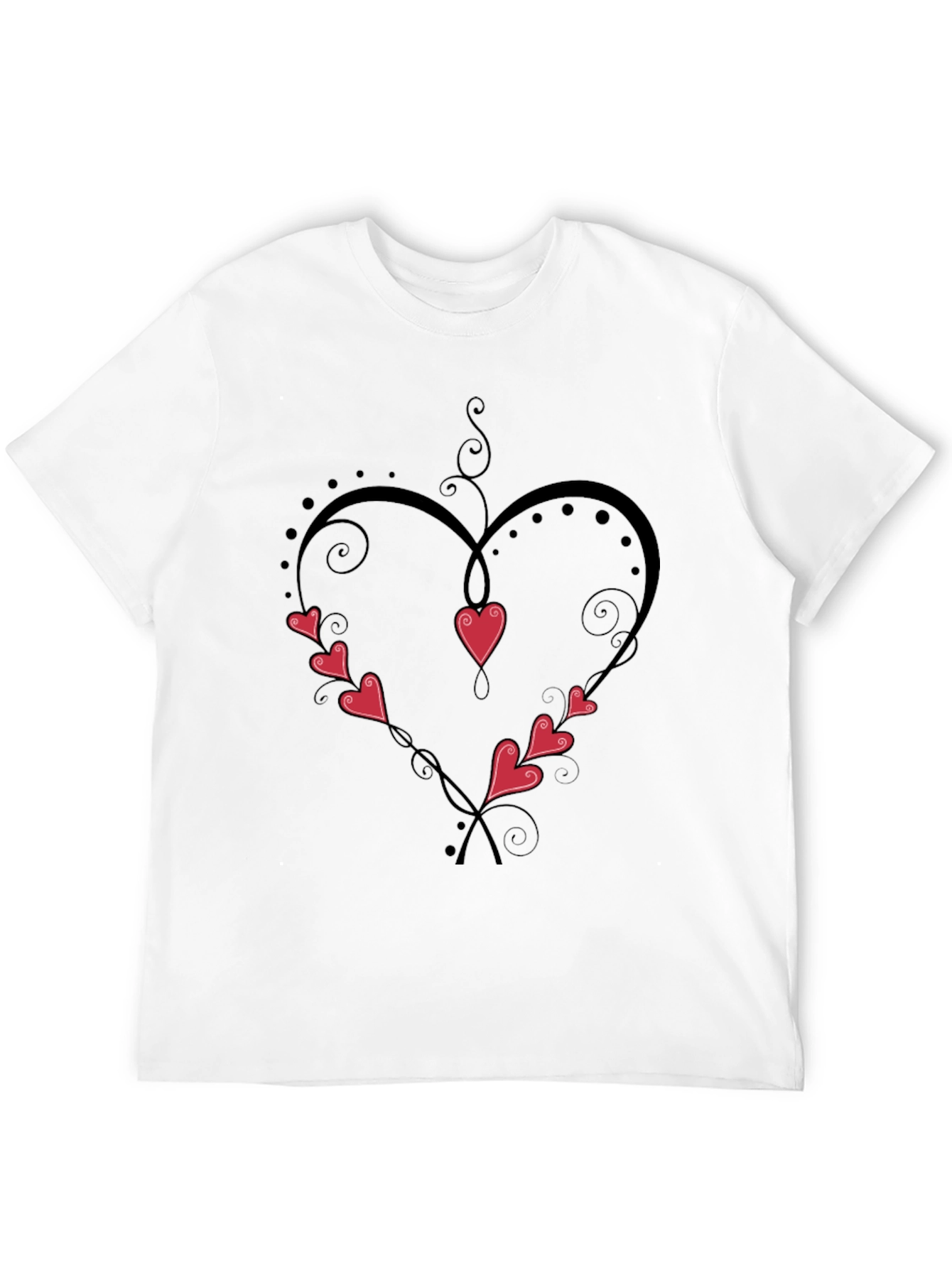 Camiseta Negra Corazón Enredado