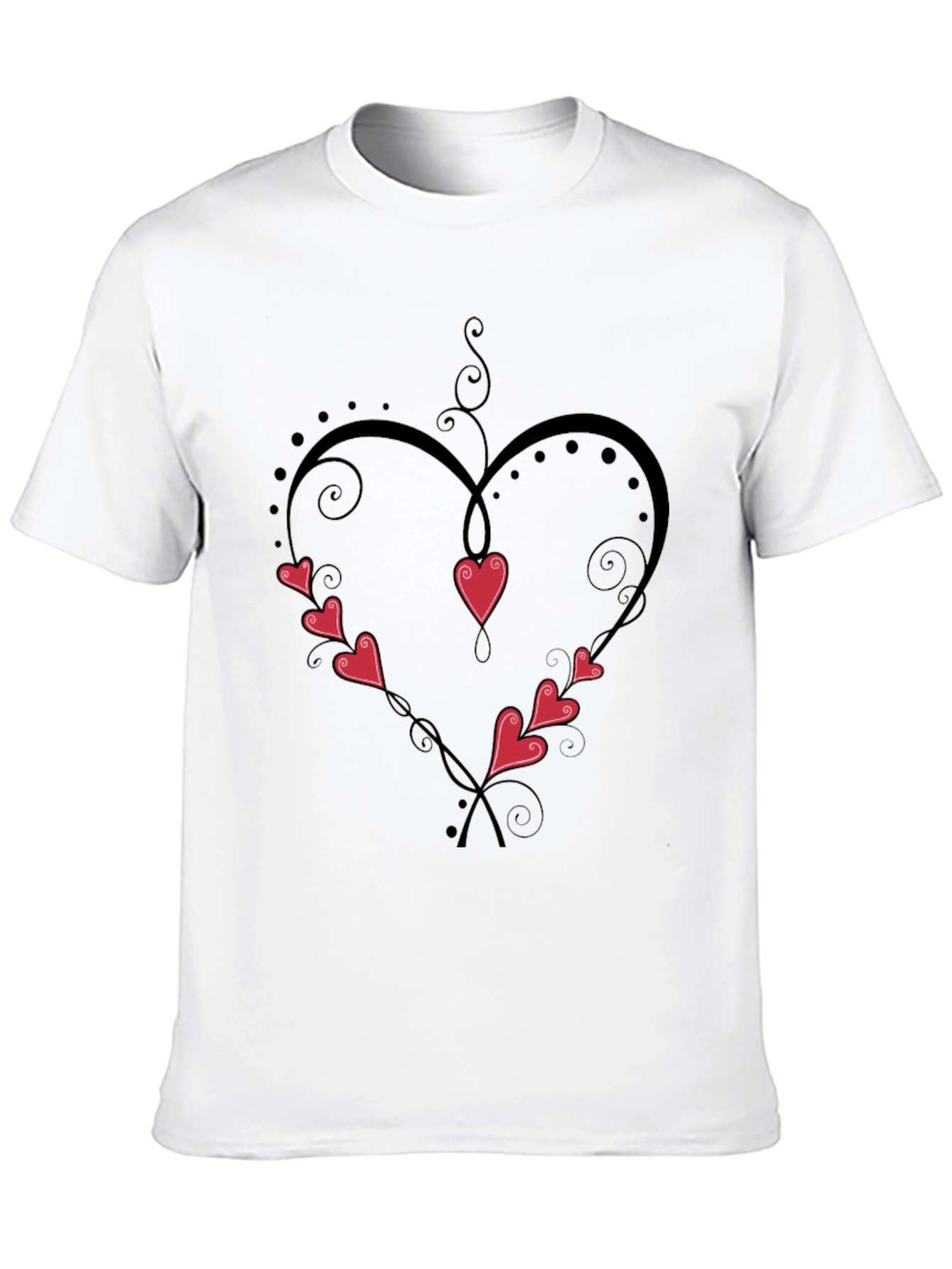 Camiseta Negra Corazón Enredado