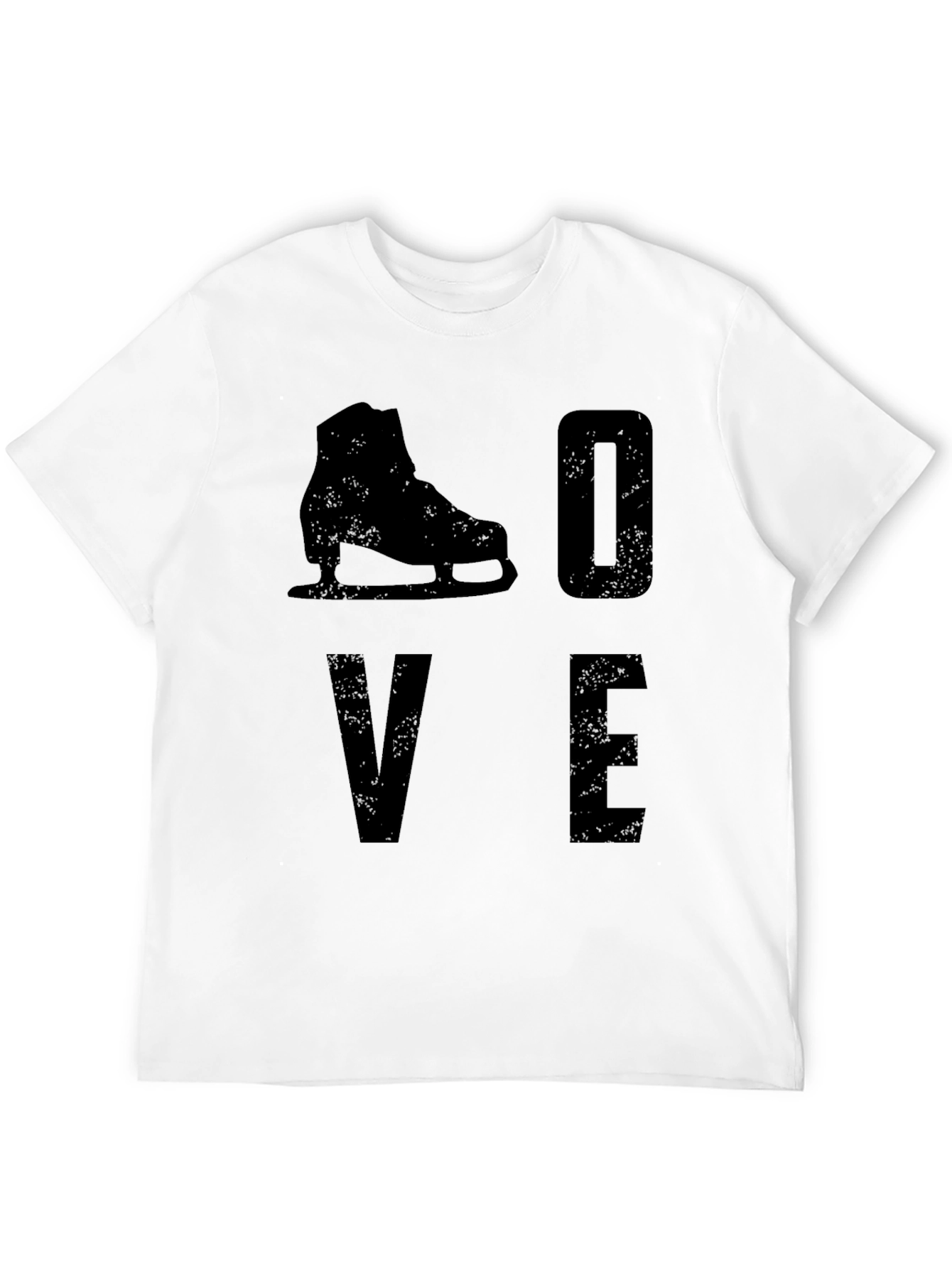 Camiseta Negra Love con Patín de Hielo