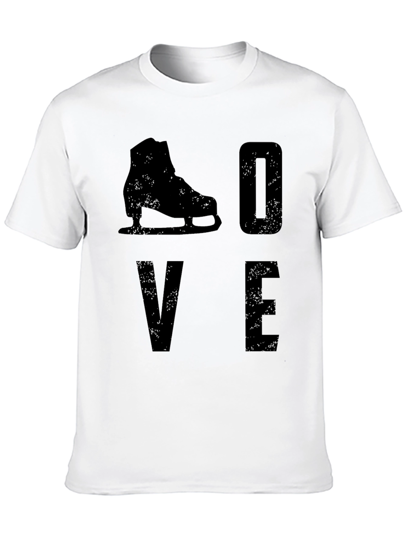 Camiseta Negra Love con Patín de Hielo