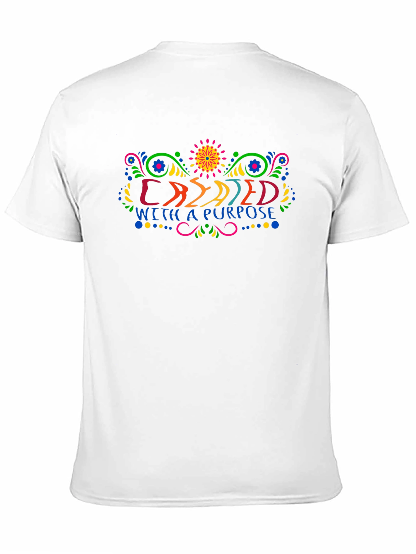 Camiseta Negra Creado Con Un Propósito