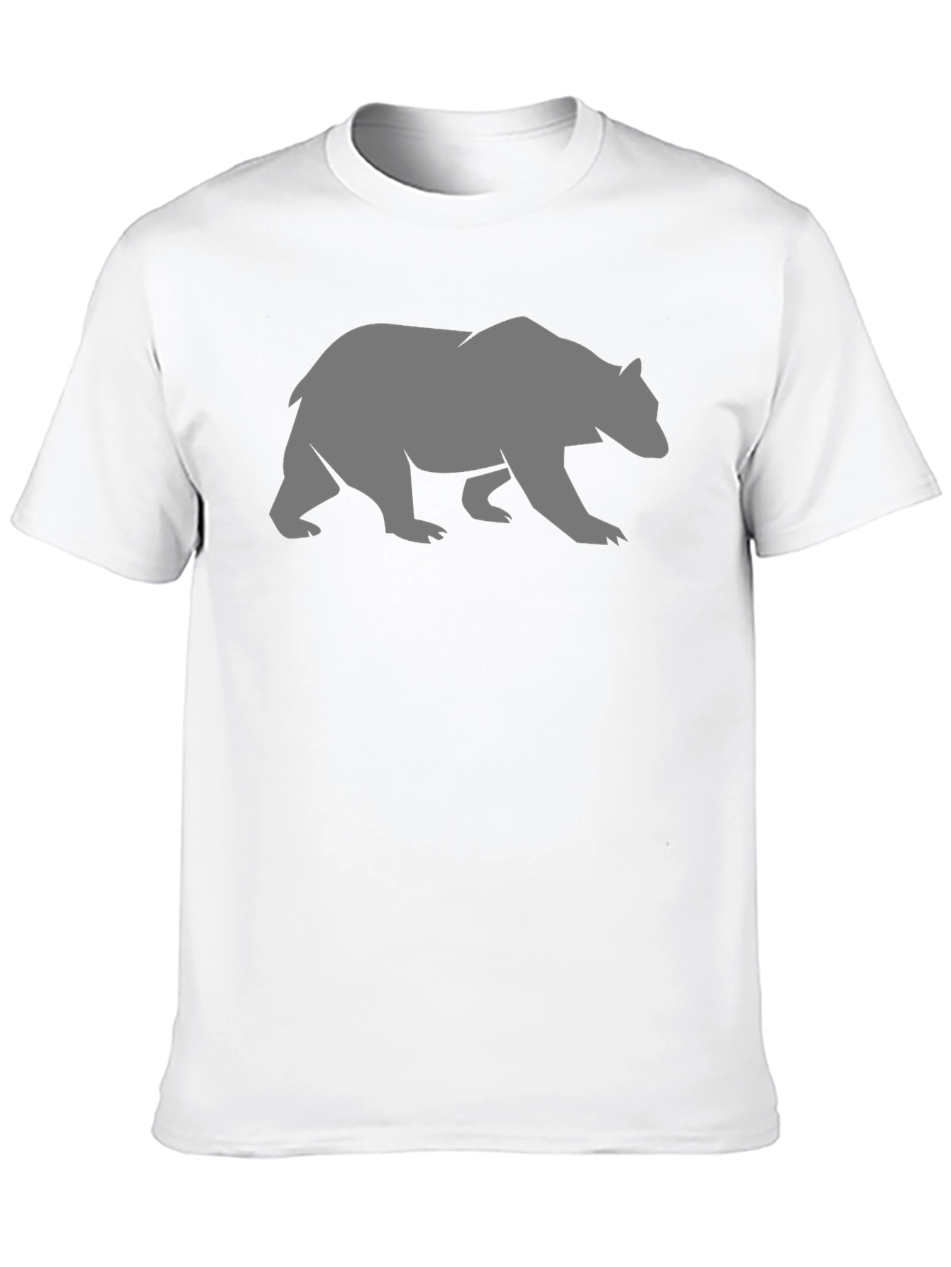 Camiseta Negra Oso Gris Casual