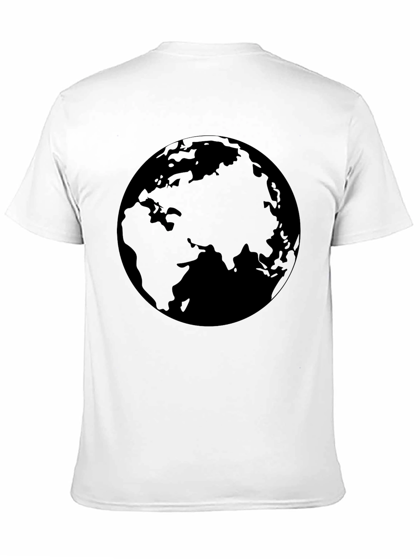 Camiseta Negra con Diseño del Planeta Tierra