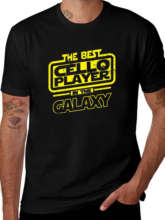 Camiseta Negra The Best Cello Player in the Galaxy