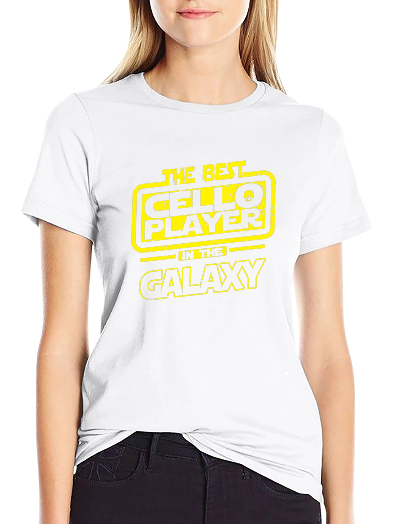 Camiseta Negra The Best Cello Player in the Galaxy