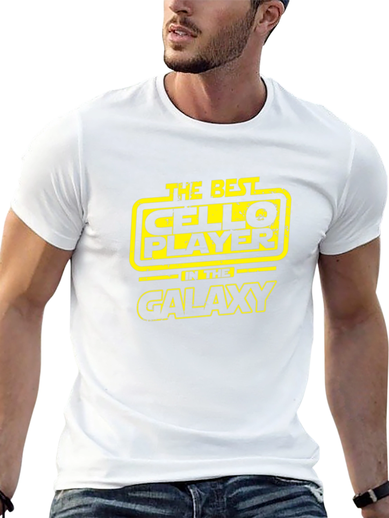 Camiseta Negra The Best Cello Player in the Galaxy