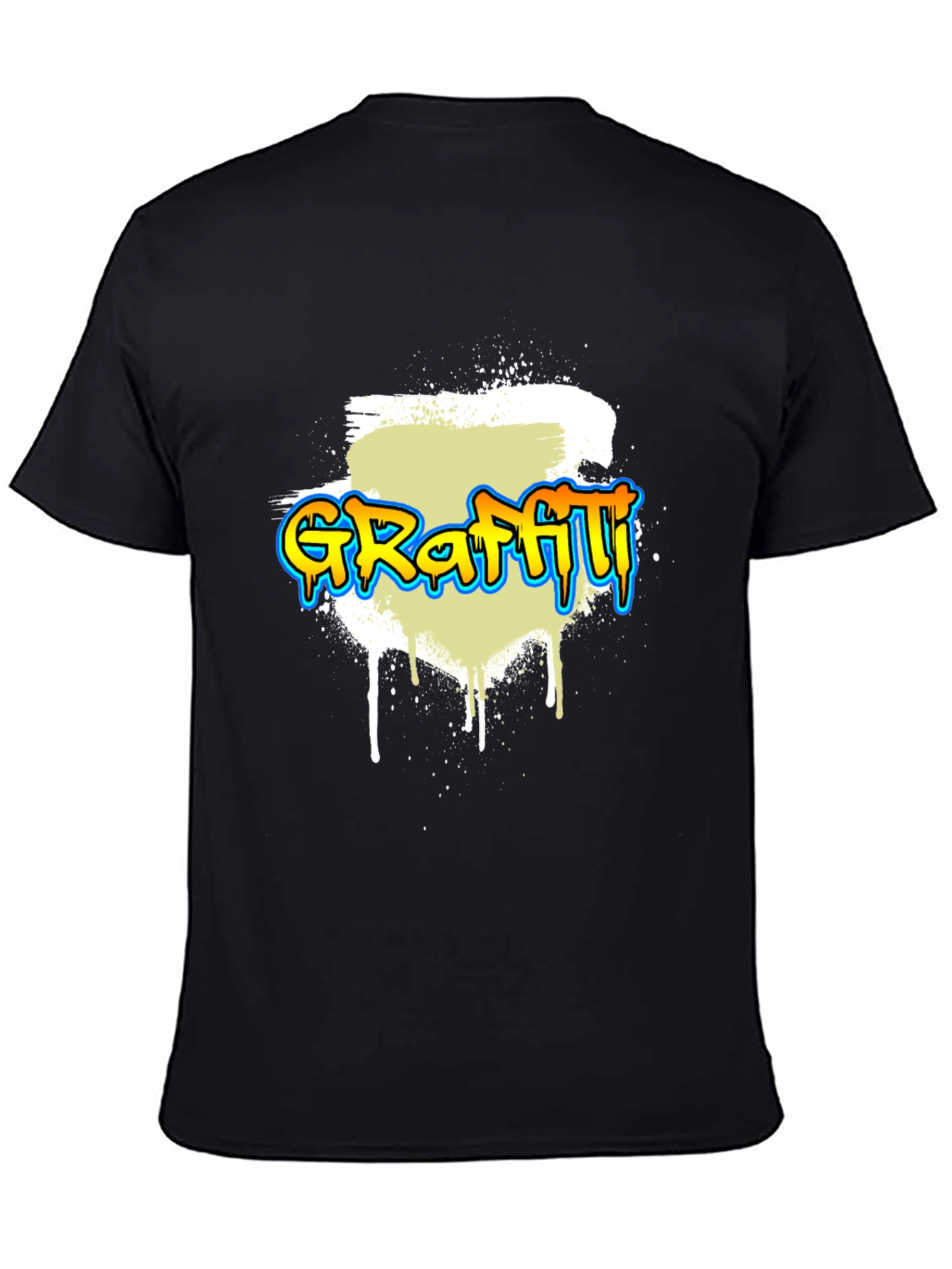 Camiseta Negra Graffiti - Estilo Urbano y Moderno