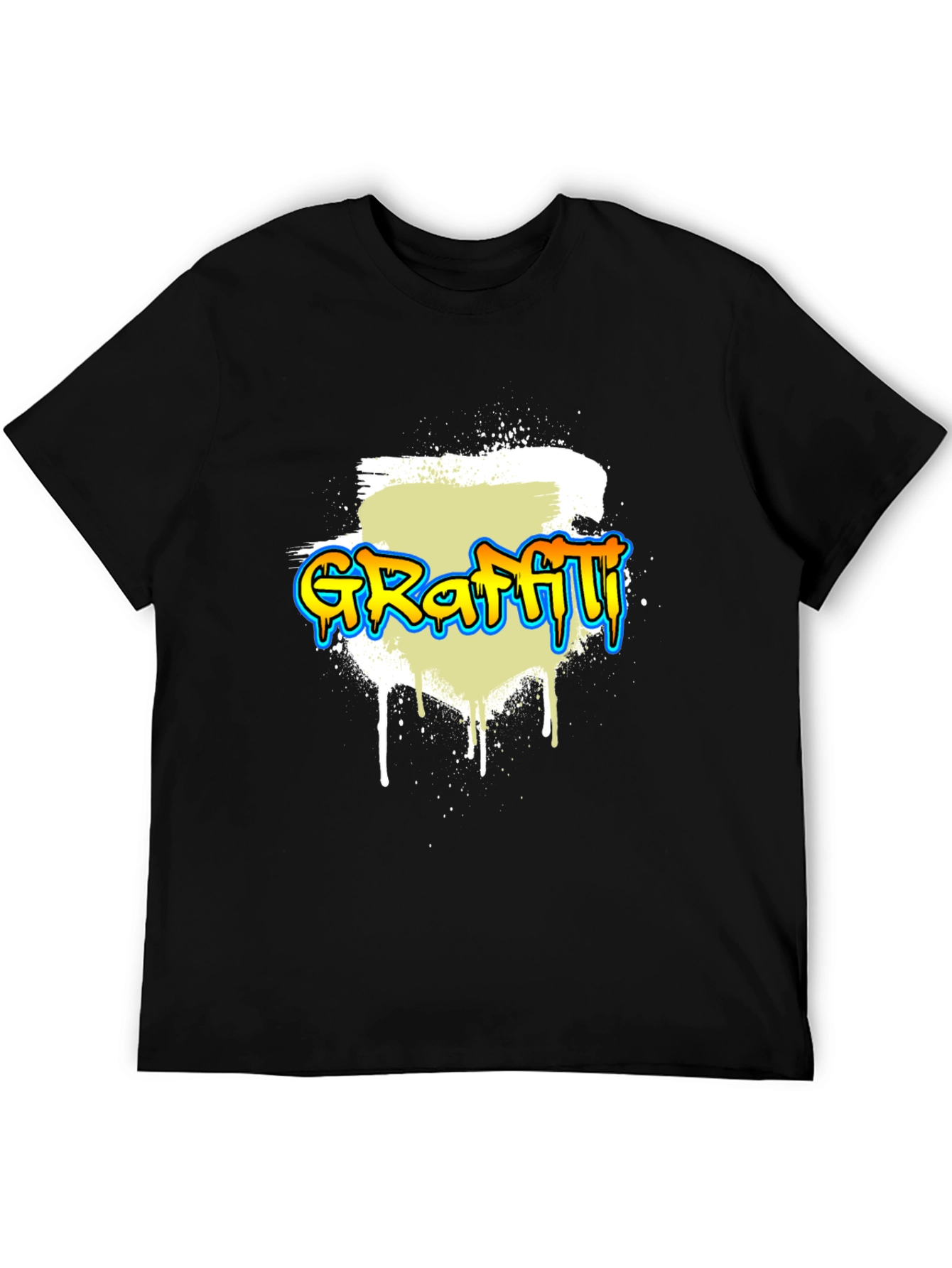 Camiseta Negra Graffiti - Estilo Urbano y Moderno