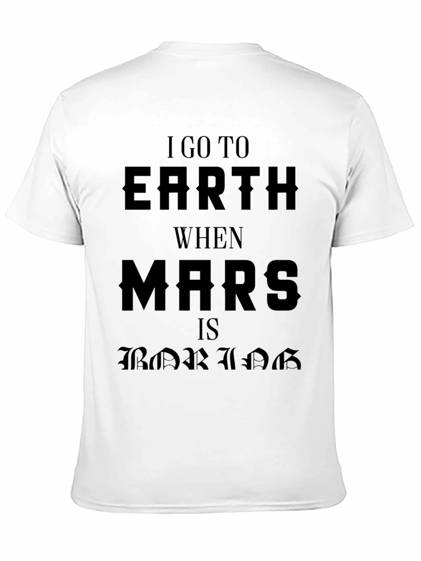 Camiseta Negra: Cuando Marte es Aburrido