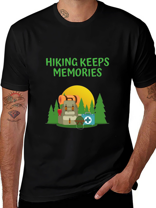 Camiseta Negra Hiking Keeps Memories