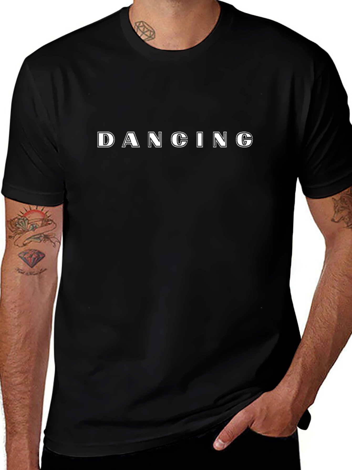 Camiseta Negra Dancing para Hombre