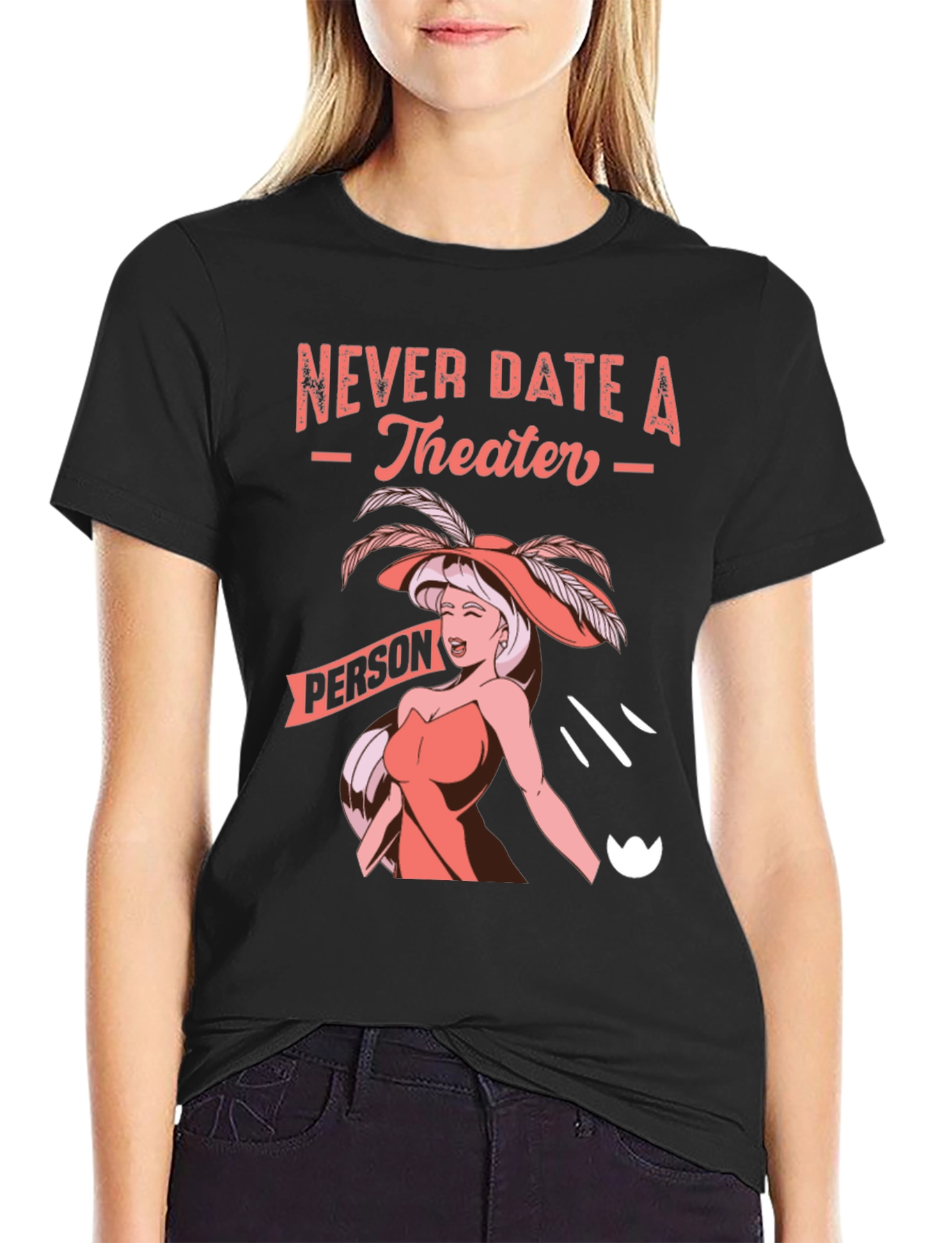 Camiseta Negra: Nunca Salgas con Gente de Teatro