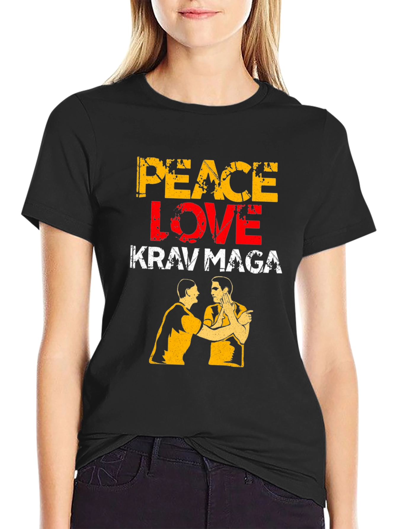 Camiseta Krav Maga: Paz Amor y Defensa Personal
