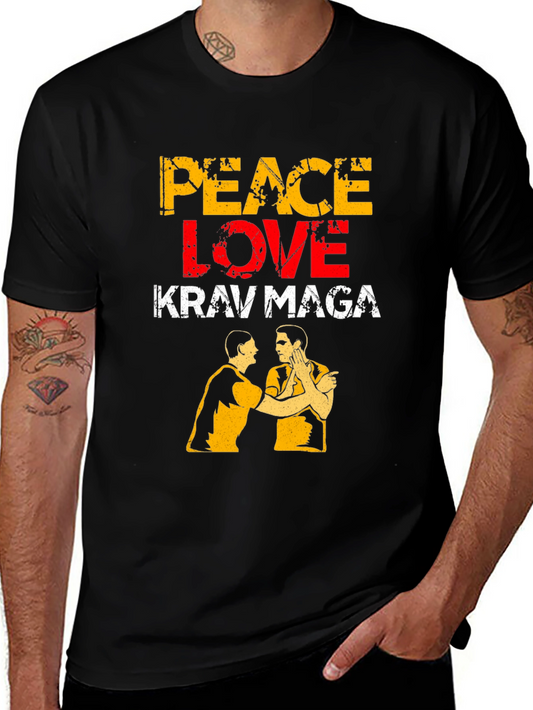 Camiseta Krav Maga: Paz Amor y Defensa Personal