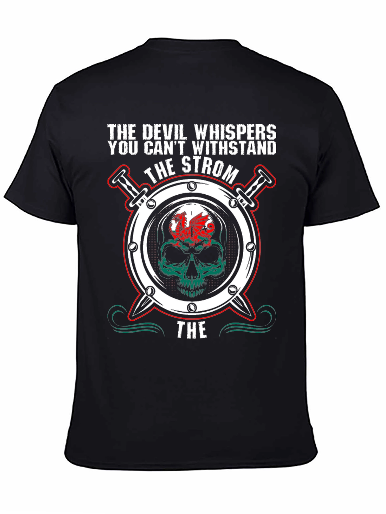 Camiseta Negra: El Diablo Whispers - Diseño Único