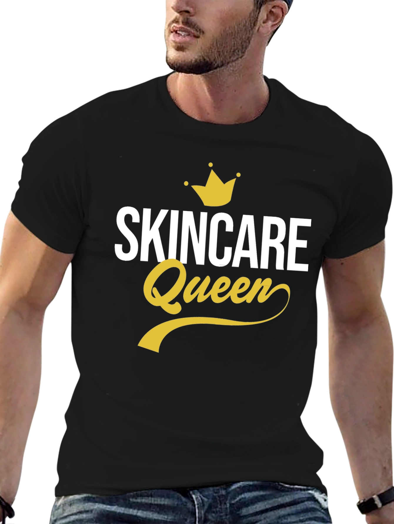 Camiseta Negra Skincare Queen - Moda y Belleza