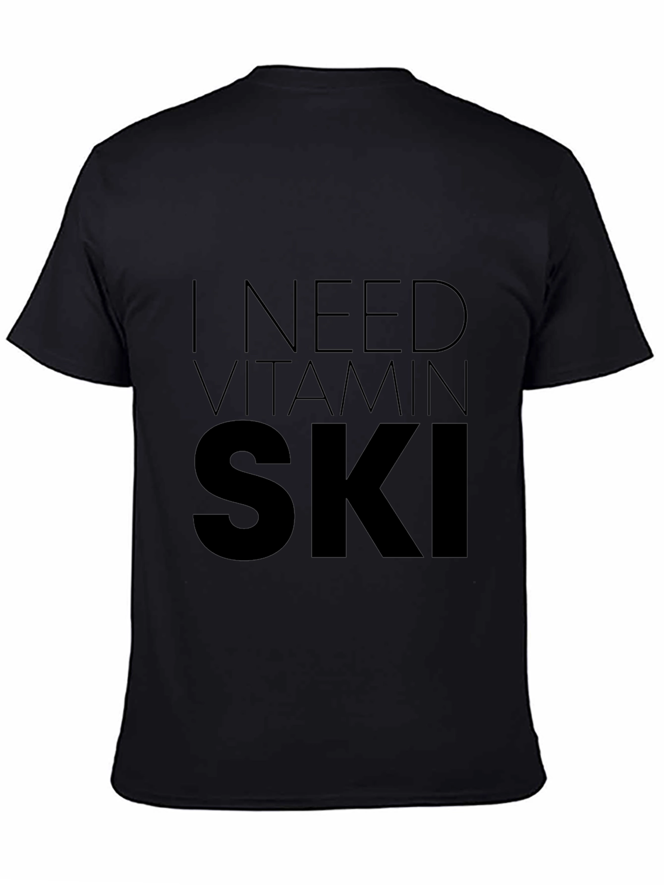 Camiseta Negra Necesito Vitamina Ski