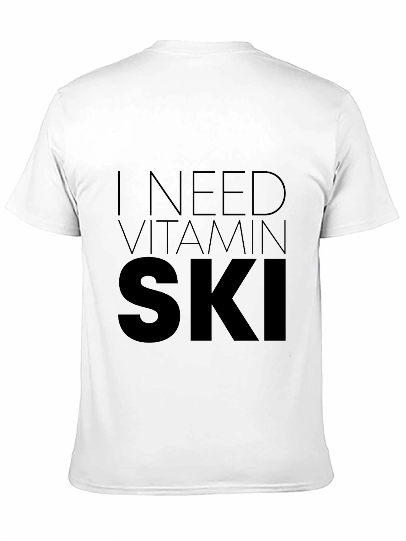 Camiseta Negra Necesito Vitamina Ski