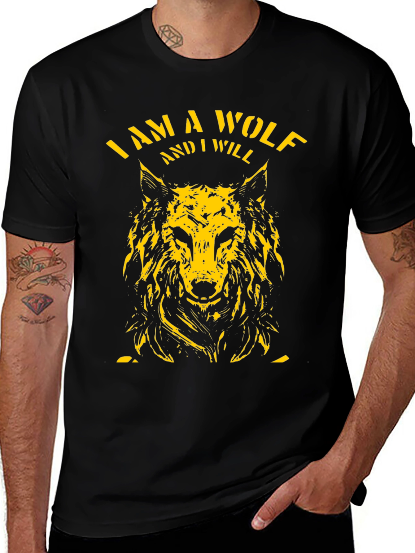 Camiseta Negra Soy un Lobo