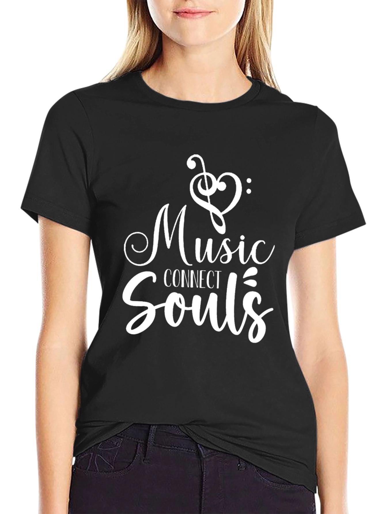Camiseta Negra Music Connect Souls