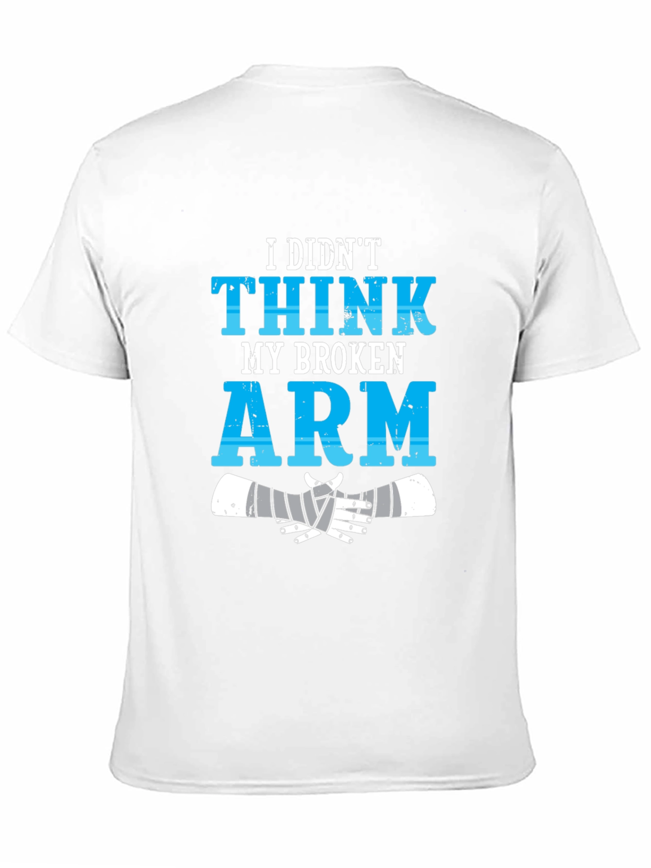 Camiseta Negra Brazo Roto Humorística