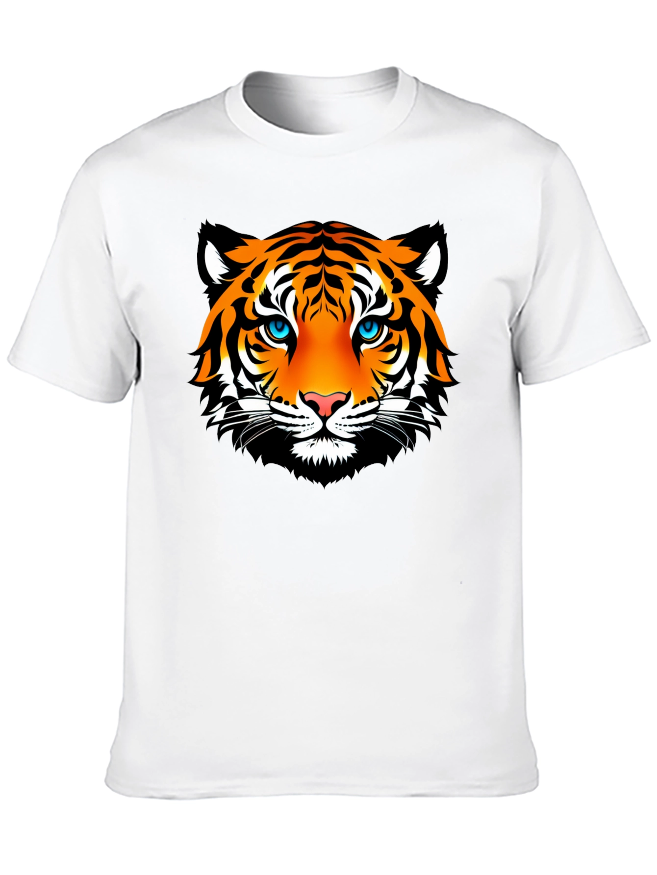 Camiseta Negra con Estampado de Tigre