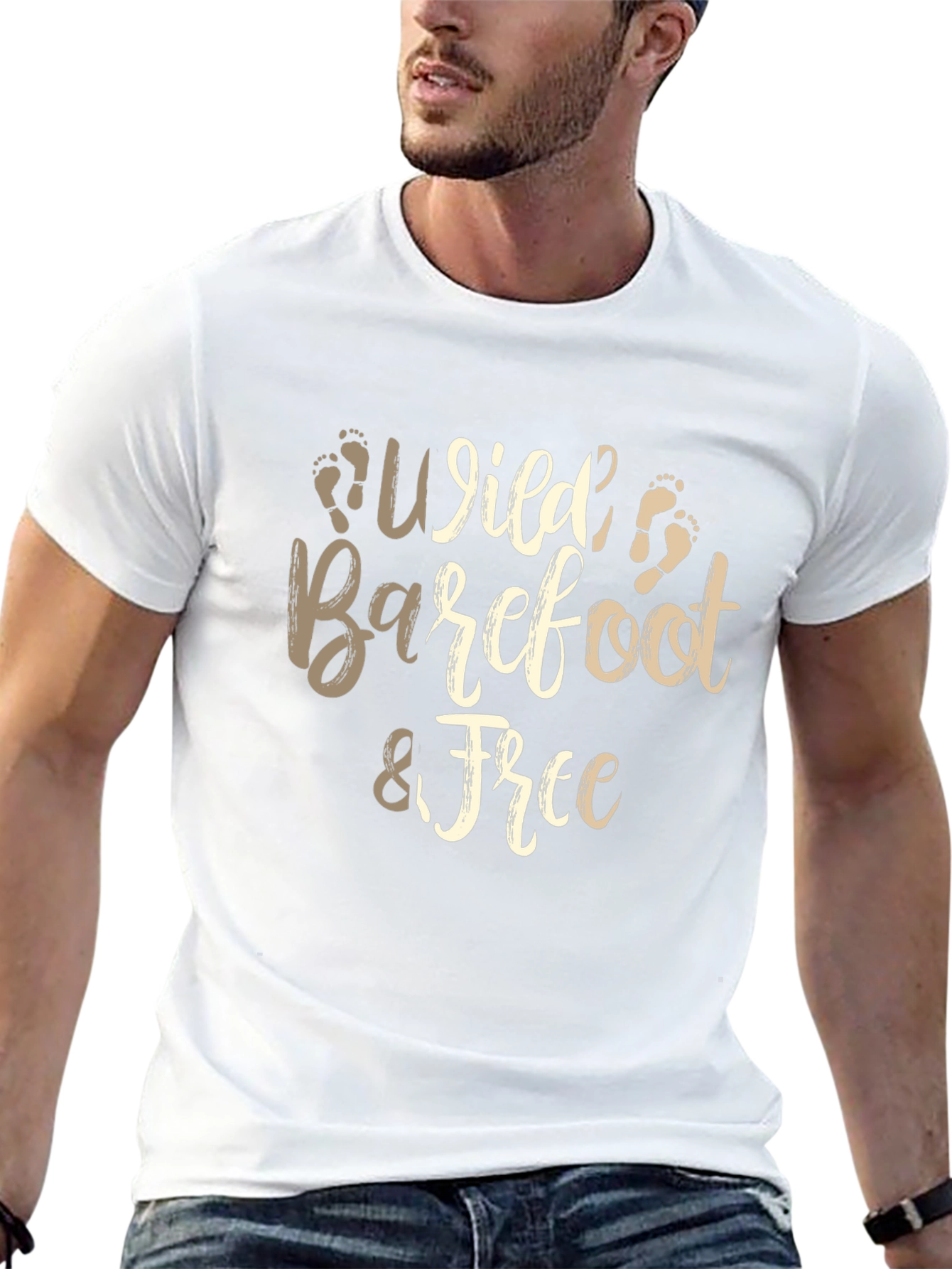 Camiseta Negra Wild Barefoot & Free