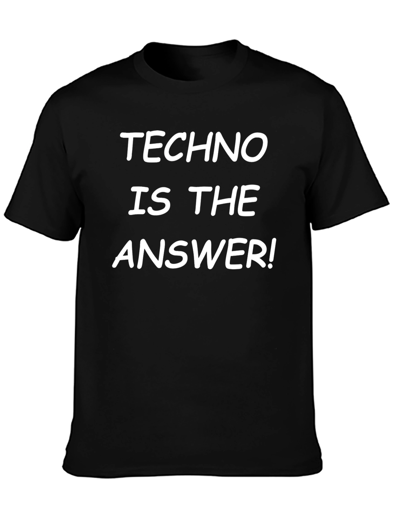 Camiseta Negra Techno is the Answer