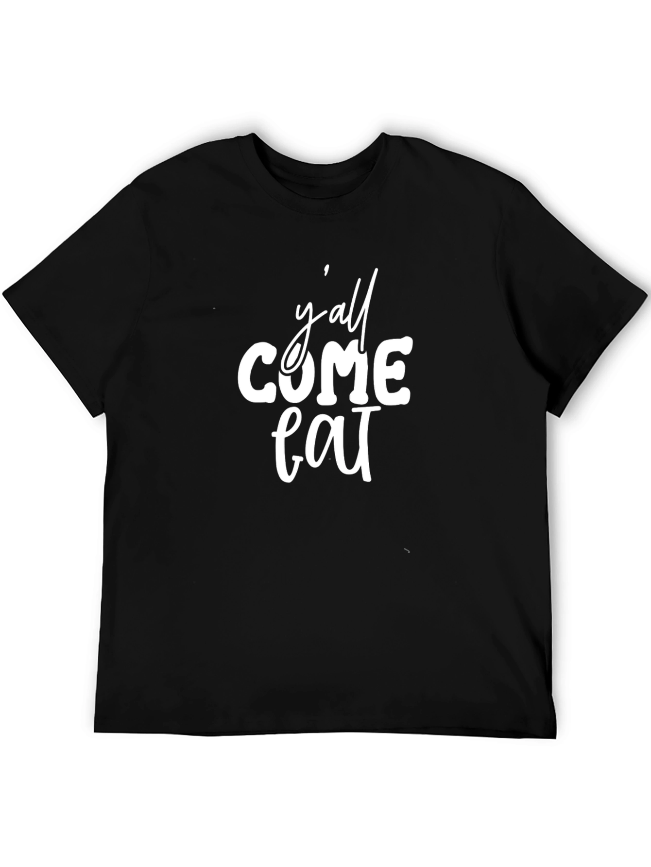 Camiseta Negra Yall Come Eat