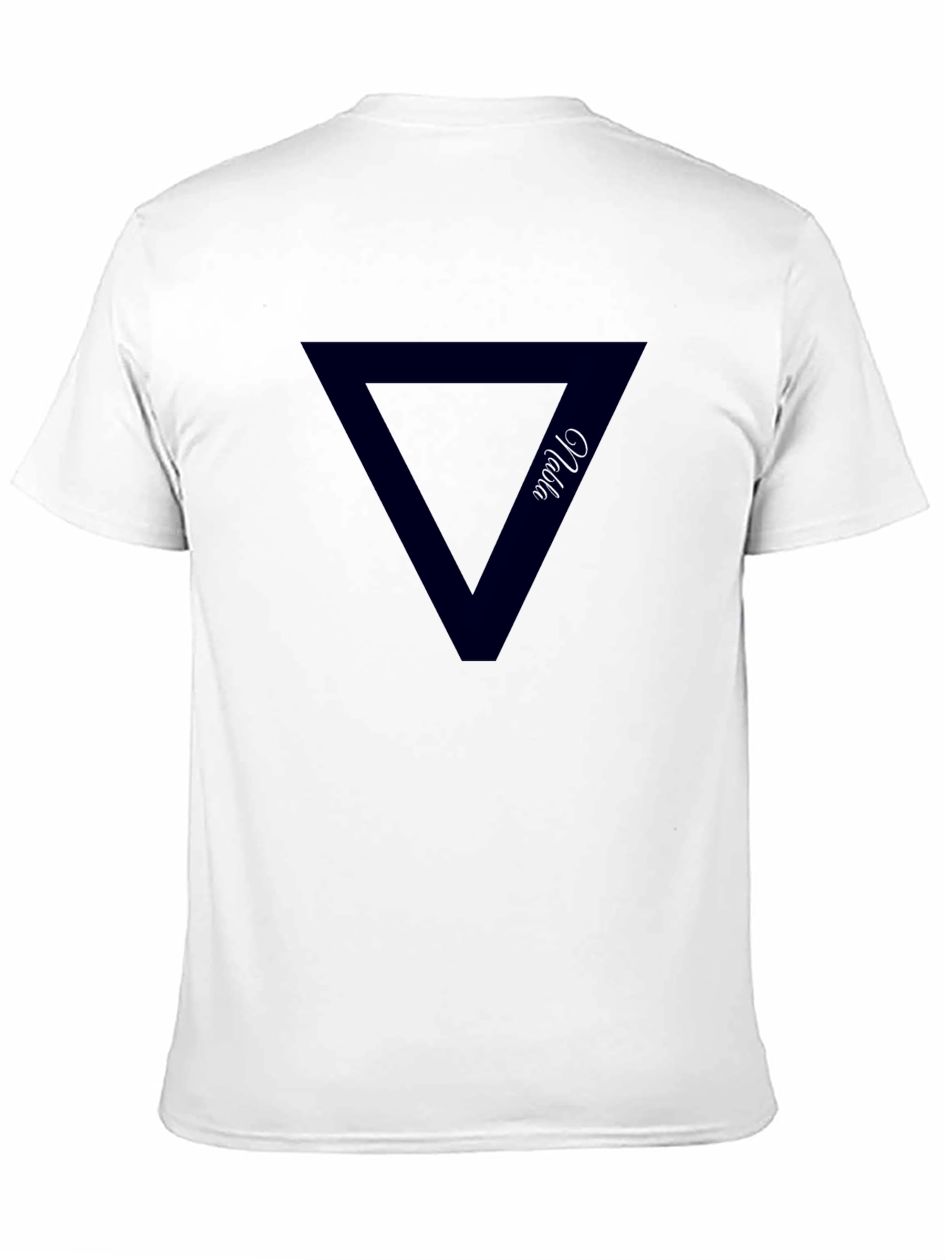 Camiseta Negra con Diseño Triangular Nabla