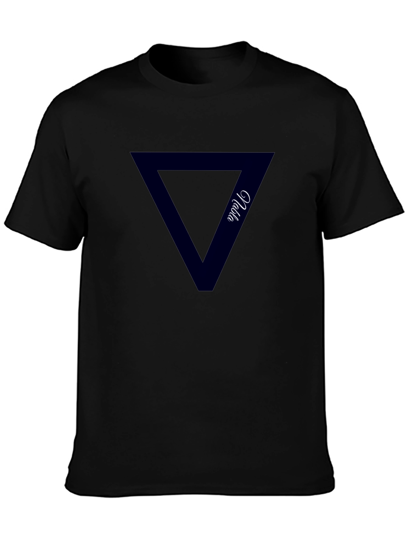Camiseta Negra con Diseño Triangular Nabla