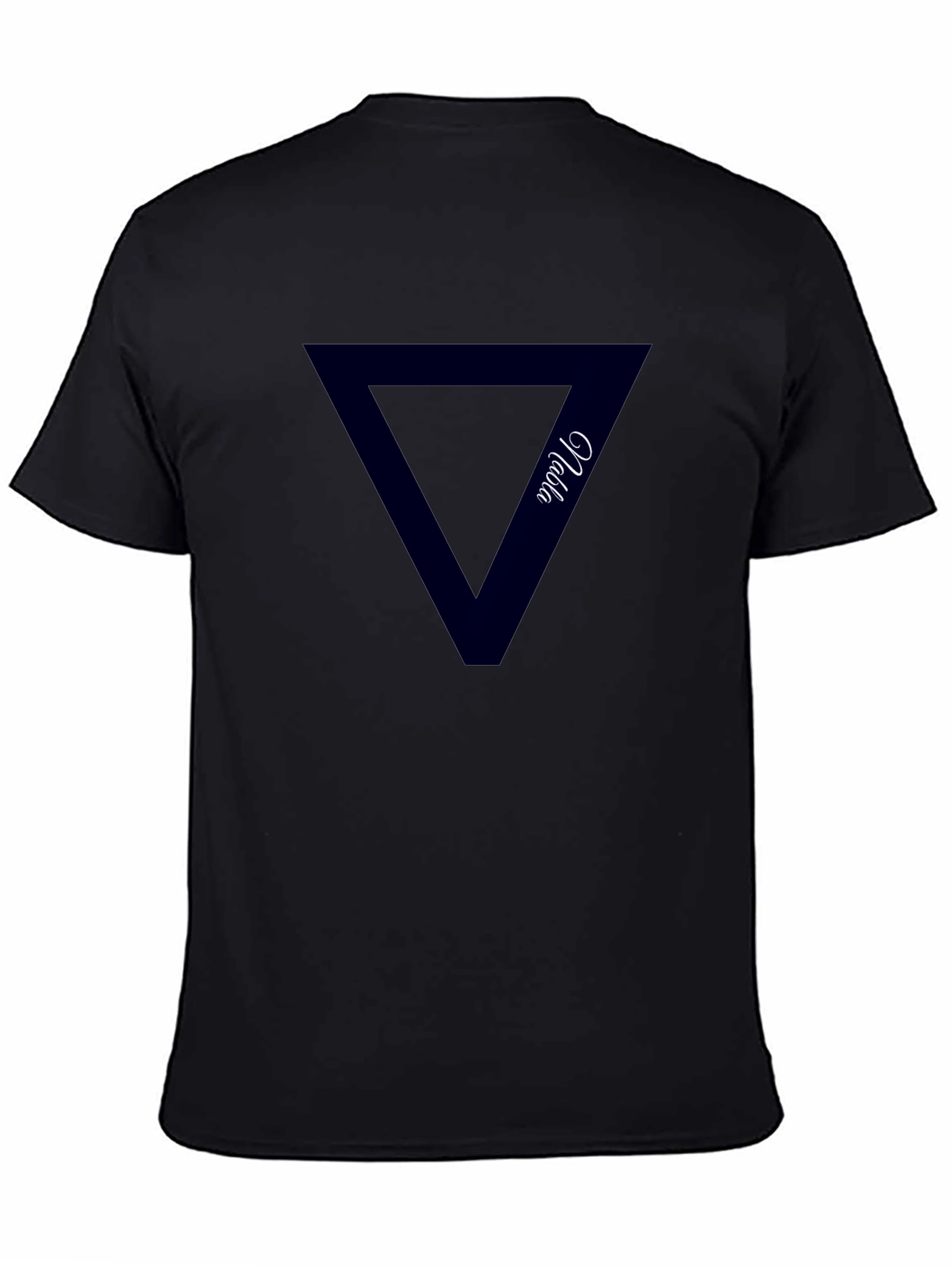 Camiseta Negra con Diseño Triangular Nabla