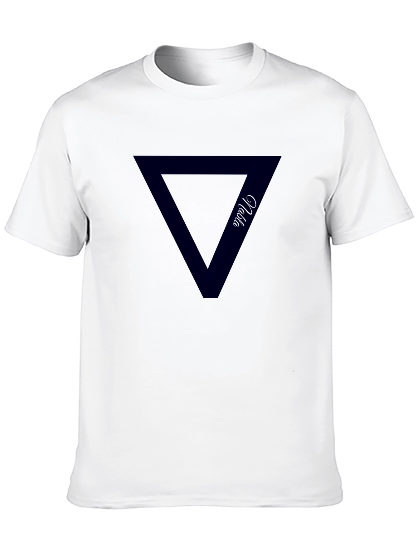 Camiseta Negra con Diseño Triangular Nabla