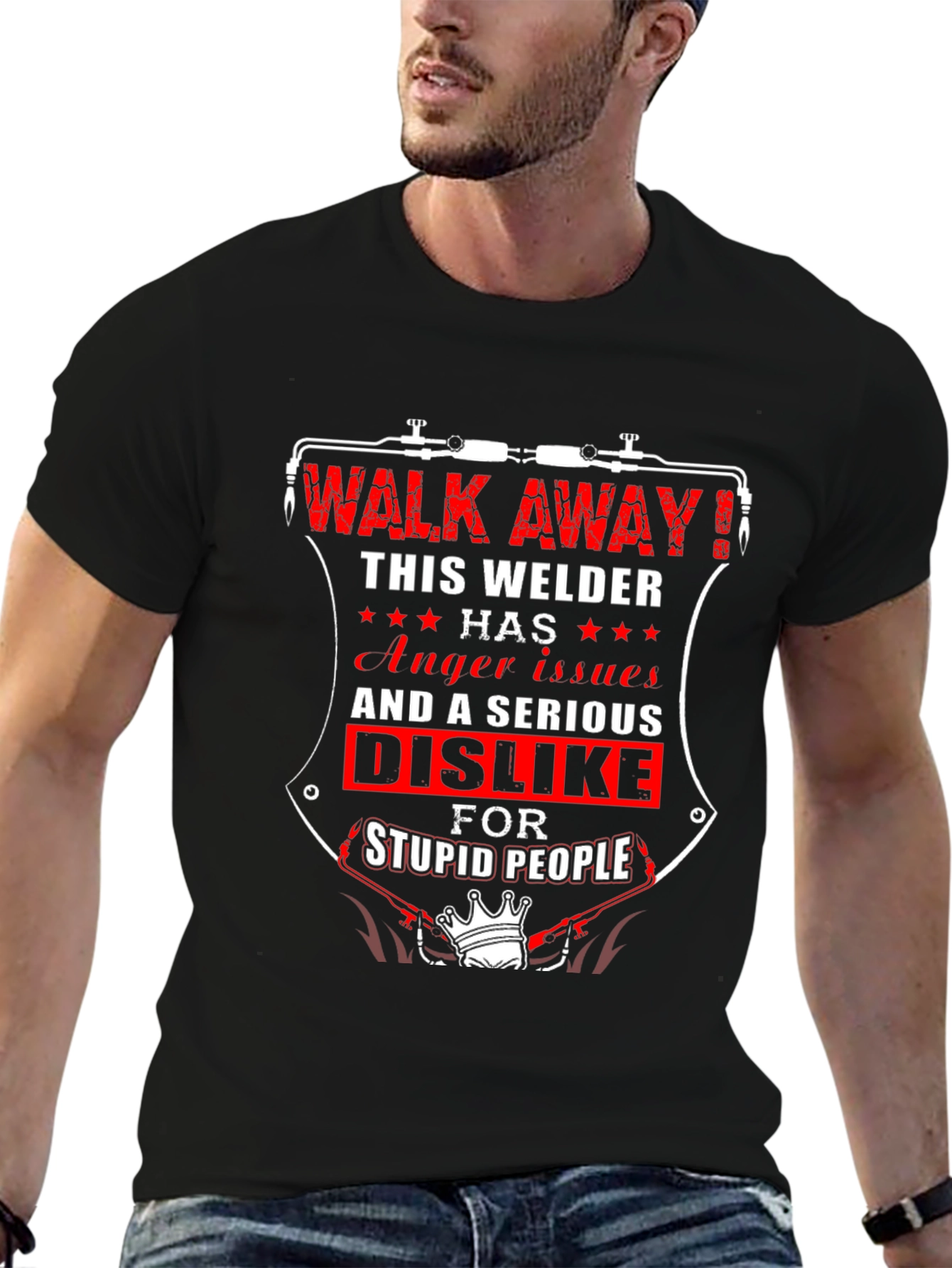 Camiseta Negra: Welder Anger Issues