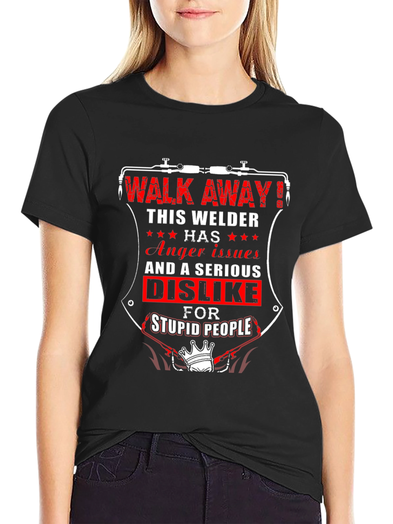 Camiseta Negra: Welder Anger Issues