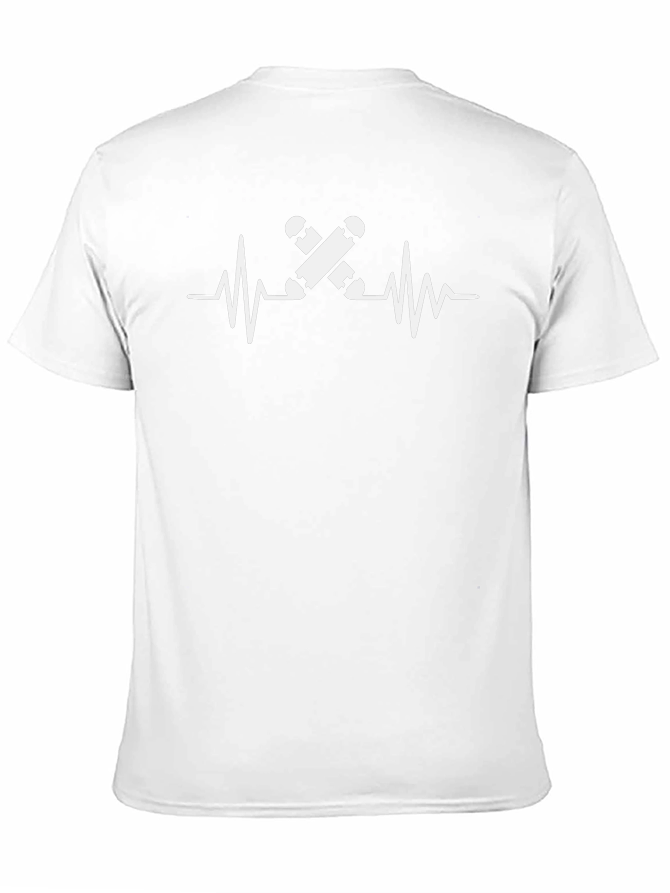 Camiseta Negra con Diseño de Latido de Skate