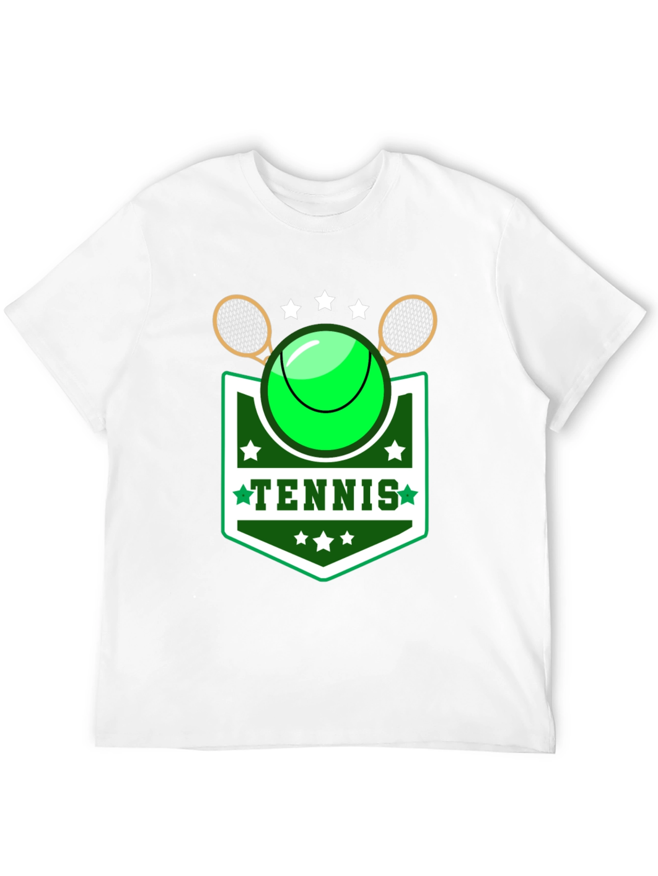 Camiseta Negra Diseño Tenis