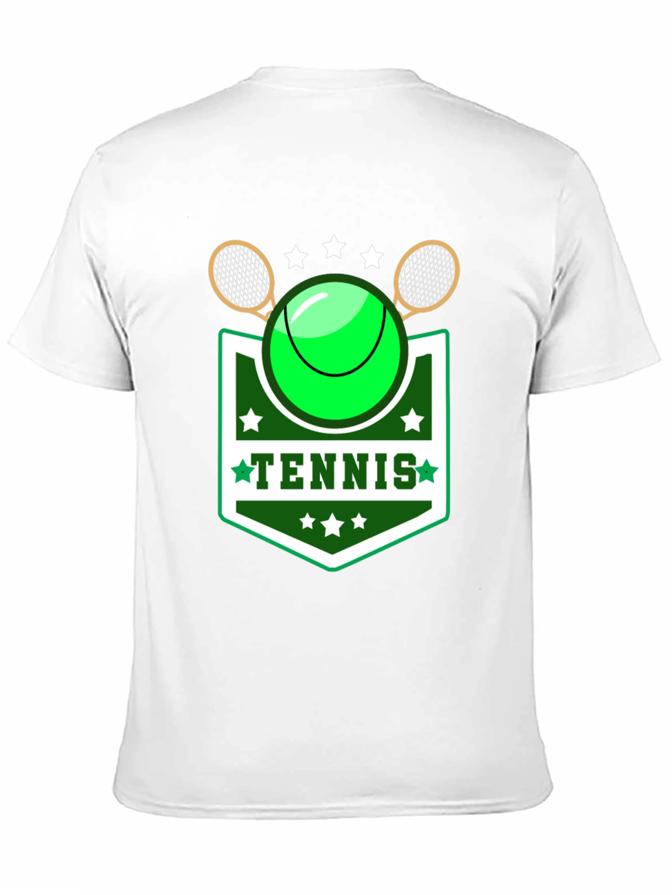 Camiseta Negra Diseño Tenis